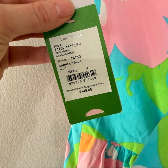 NWT - Lilly Pulitzer Shorely Blue Strapless Floral Dress - Size 4 - Picture 7 of 13